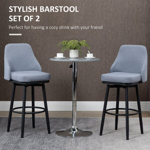 Extra Tall Bar Stools Set of 2, Modern 360° Swivel Barstools, Dining Room Chairs with Steel Legs Footrest – view 17