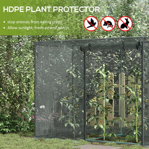 6.5 x 3.3ft Crop Cage, Garden Plant Protector with Single Zippered Door, Storage Bag and Ground Stakes – view 3