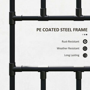 Arched Garden Trellis, 8 FT Tall Metal Plant Trellis Support with Trellis Netting for Climbing Plants