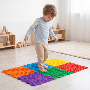 6 PCS Interlocking Sensory Mats with Rich Colors for Kids Adults-Multicolor view 2