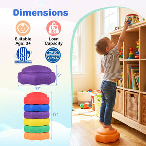 6-Piece Stepping Stones for Kids for Sensory Play and Coordination view 5