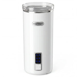 6-in-1 Electric Milk Steamer with Stainless Steel Interior-White view 4