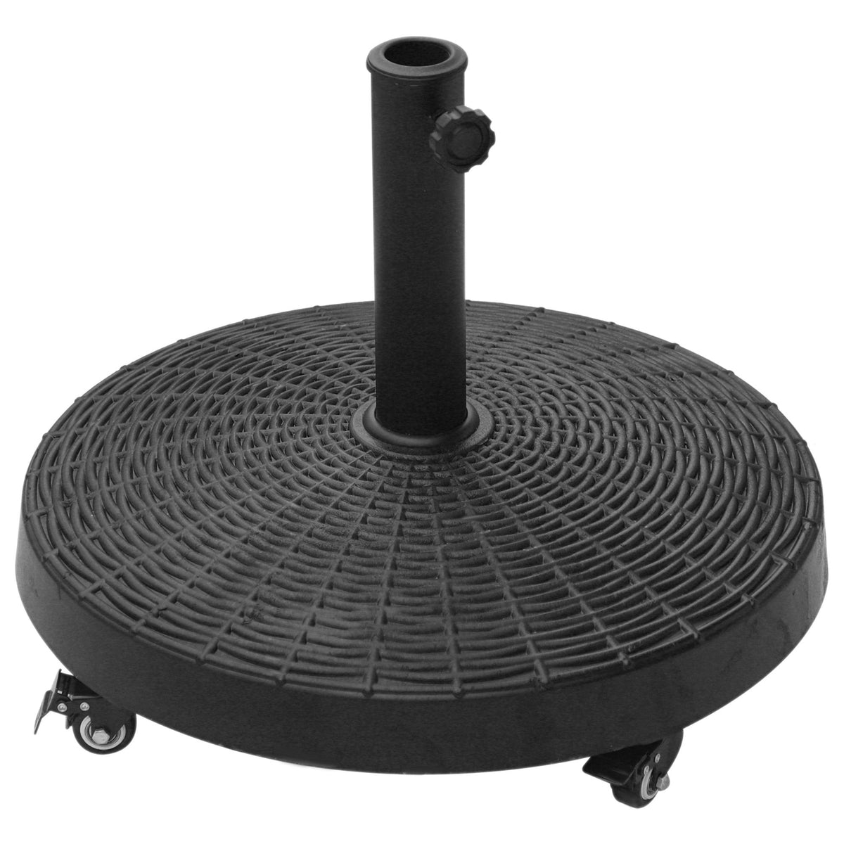 20.5" Round Parasol Base Resin Patio Umbrella Base Garden Parasol Holder Outdoor Offset Weight Stand