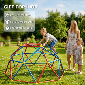 6 FT Climbing Dome Geometric Jungle Gym w/ Rust and UV-Resistant Steel, Up to 396 lbs, for 1-4 Children Aged 3-8 Years