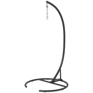 Hanging Hammock Chair Stand with Round Base, Heavy Duty Hammock Stand Only with 330 lbs. Capacity, Black