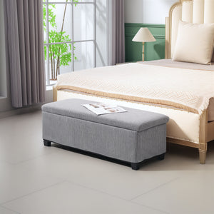44 Inches Ottoman with Storage, Lid, Legs, Corduroy End of Bed Bench for Living Room, Bedroom, Entryway – view 14