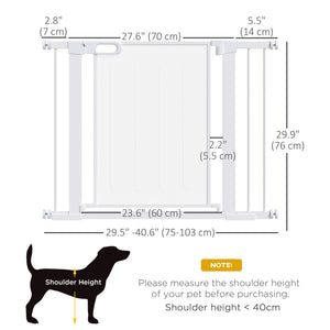 29.5"-32.3" Metal Pet Gate, w/ Auto Closing Door, Double Locking, Dog Gate for Doorways, Stairs, Hallways – view 16