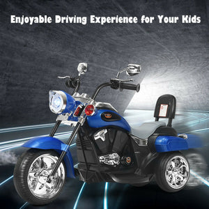 6V 3 Wheel Kids Motorcycle-Blue view 3