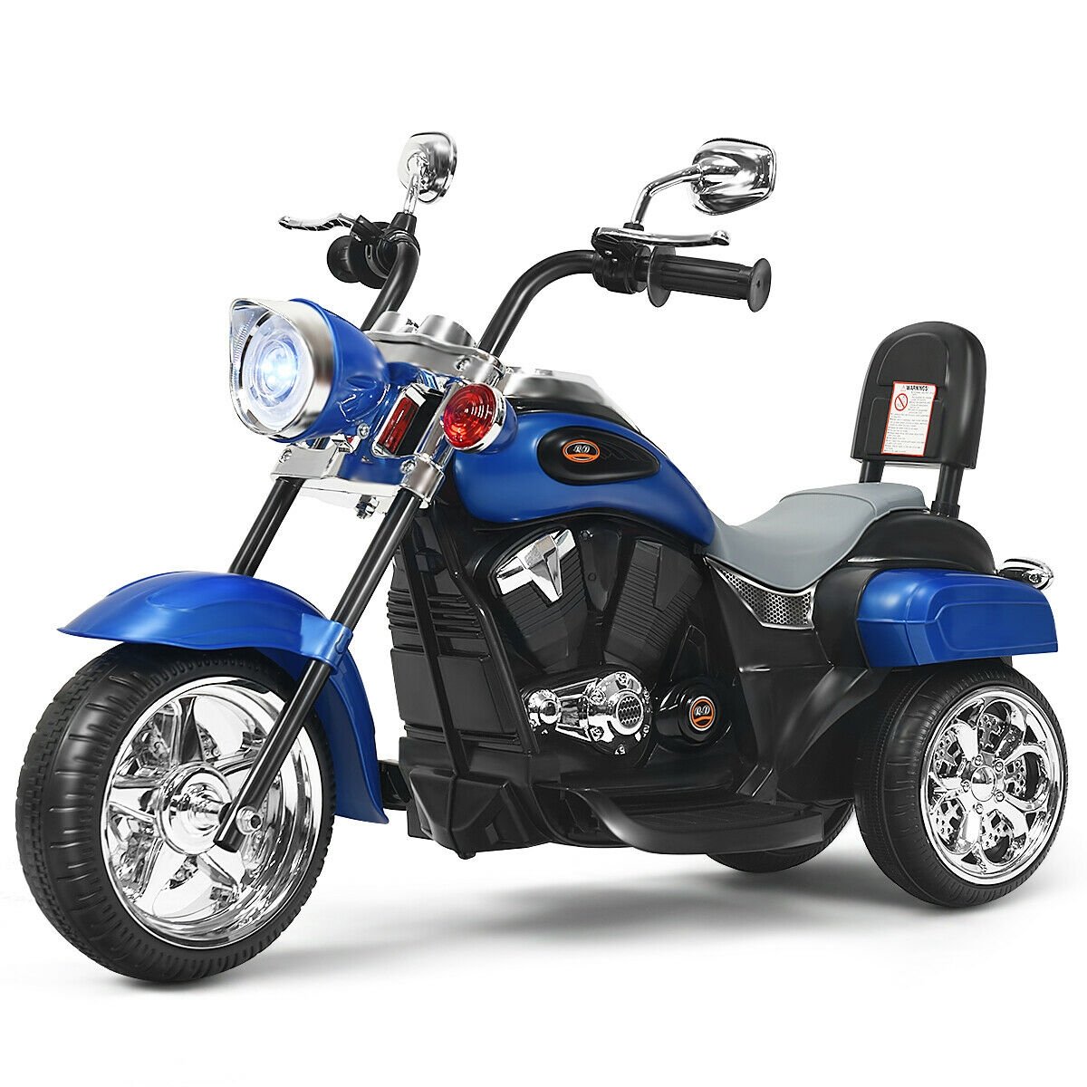 6V 3 Wheel Kids Motorcycle-Blue view 4