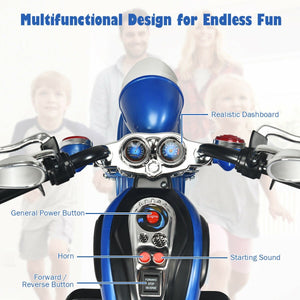 6V 3 Wheel Kids Motorcycle-Blue view 9