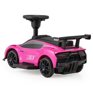 6V Electric Kids Ride on Push Car Maserati Licensed with Foot Pedal and Music-Pink view 4