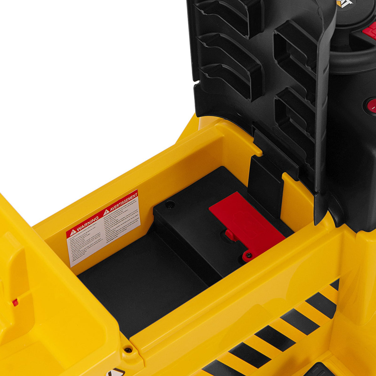 6V Electric Licensed Caterpillar Construction Vehicle with One-Button Start-Yellow view 5