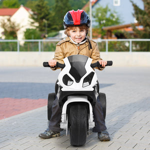 6V Kids 3 Wheels Riding BMW Licensed Electric Motorcycle-Black view 3