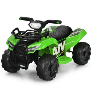 6V Kids ATV Quad Electric Ride On Car with LED Light and MP3-Green view 8