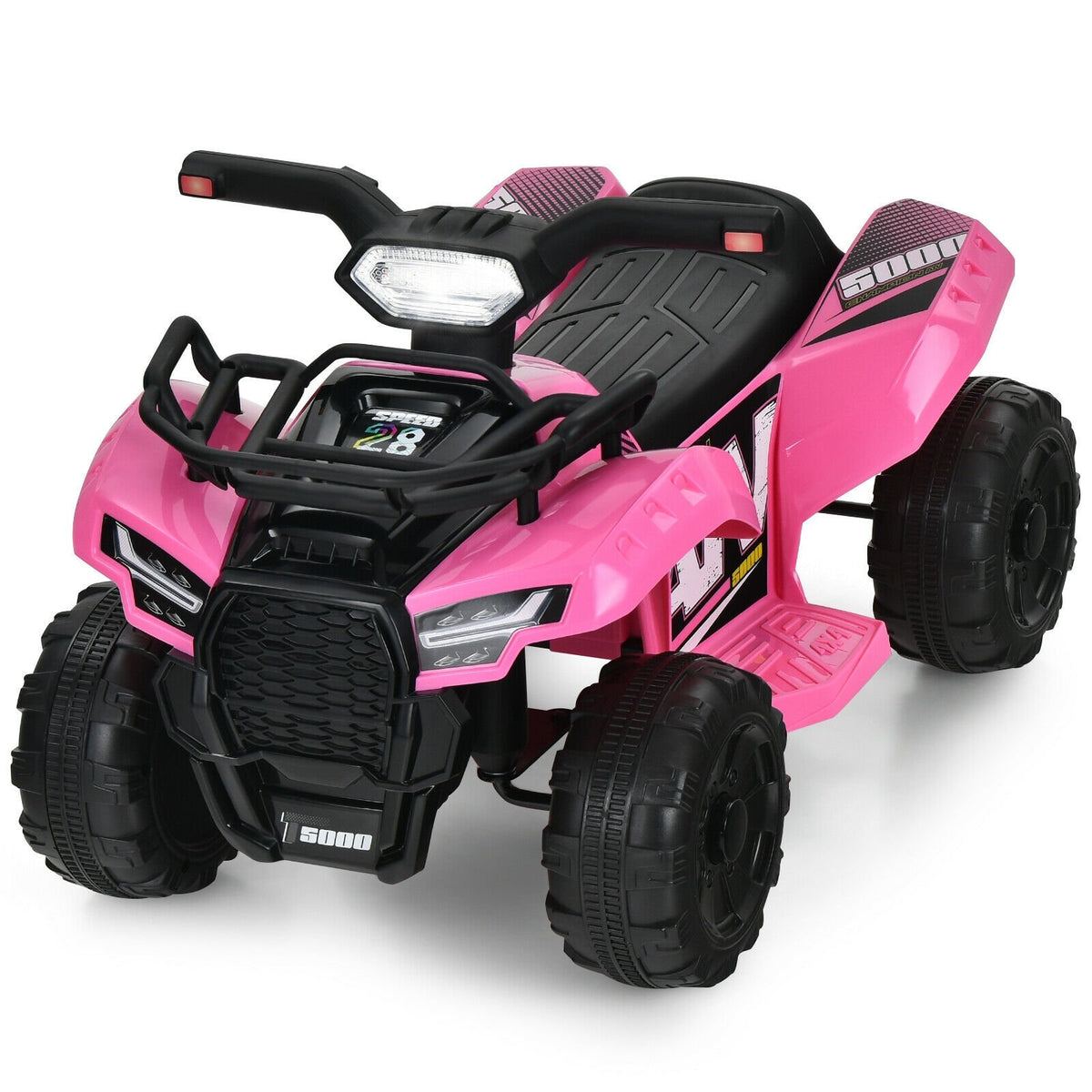 6V Kids ATV Quad Electric Ride On Car with LED Light and MP3-Pink view 9