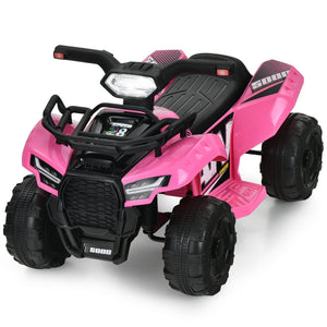 6V Kids ATV Quad Electric Ride On Car with LED Light and MP3-Pink view 9