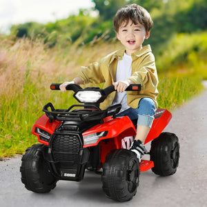 6V Kids ATV Quad Electric Ride On Car with LED Light and MP3-Red view 2