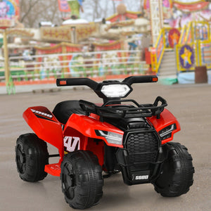 6V Kids ATV Quad Electric Ride On Car with LED Light and MP3-Red view 3