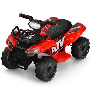 6V Kids ATV Quad Electric Ride On Car with LED Light and MP3-Red view 6