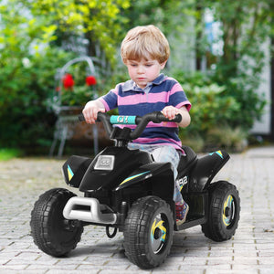 6V Kids Electric ATV 4 Wheels Ride-On Toy -Black view 2