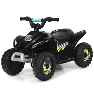 6V Kids Electric ATV 4 Wheels Ride-On Toy -Black view 6