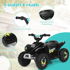 6V Kids Electric ATV 4 Wheels Ride-On Toy -Black view 8