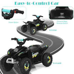 6V Kids Electric ATV 4 Wheels Ride-On Toy -Black view 9