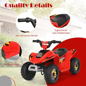 6V Kids Electric ATV 4 Wheels Ride-On Toy-Red view 8