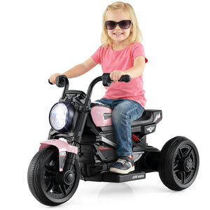 6V Kids Electric Motorcycle with LED Headlight and Music for Toddlers Aged 3-5-Pink view 4