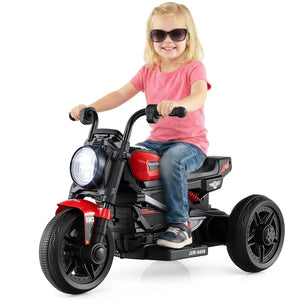 6V Kids Electric Motorcycle with LED Headlight and Music for Toddlers Aged 3-5-Red view 4