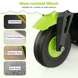 6V Kids Electric Ride on Motorcycle with Bubble Maker and Music-Green view 6