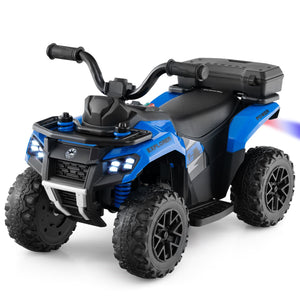 6V Kids Ride On ATV with Spray Function and Storage Box with Music-Blue view 5