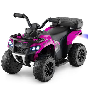 6V Kids Ride On ATV with Spray Function and Storage Box with Music-Pink view 5