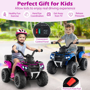6V Kids Ride On ATV with Spray Function and Storage Box with Music-Pink view 7