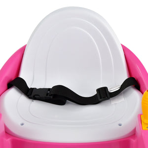 12V Electric Kids Ride On Bumper Car with Flashing Lights for Toddlers-Pink view 5
