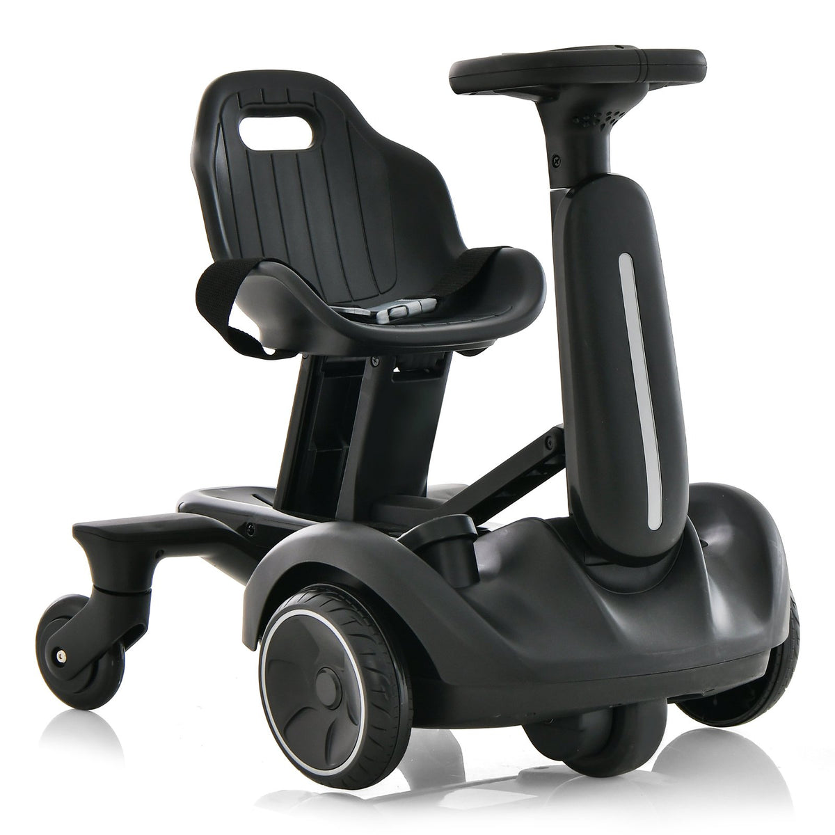 6V Kids Ride on Drift Car with 360° Spin and 2 Adjustable Heights-Black view 4