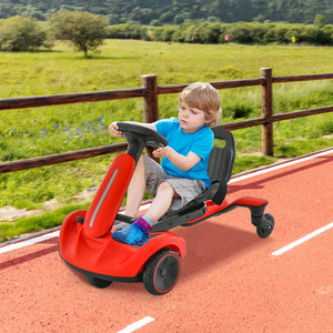 6V Kids Ride on Drift Car with 360° Spin and 2 Adjustable Heights-Red view 2