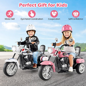 6V Powered Toddler 3-Wheel Motorbike Ride On Toy with Horn and Headlight-Heart Pink view 5
