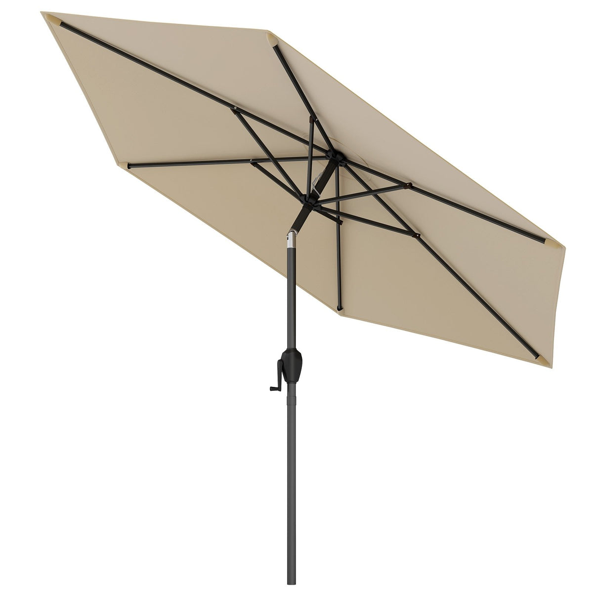 7.5 feet Outdoor Patio Heavy Duty Market Umbrella with Push Button Tilt-Beige view 4