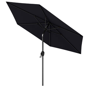 7.5 feet Outdoor Patio Heavy Duty Market Umbrella with Push Button Tilt-Black view 4