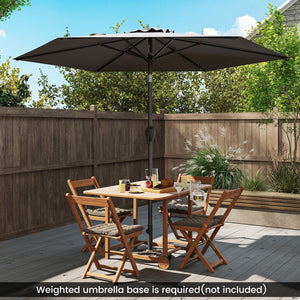 7.5 feet Outdoor Patio Heavy Duty Market Umbrella with Push Button Tilt-Gray view 3