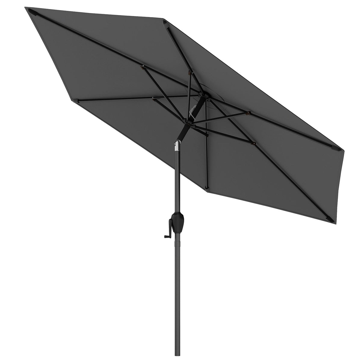 7.5 feet Outdoor Patio Heavy Duty Market Umbrella with Push Button Tilt-Gray view 4