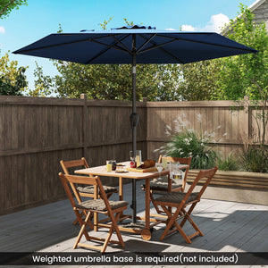 7.5 feet Outdoor Patio Heavy Duty Market Umbrella with Push Button Tilt-Navy view 3