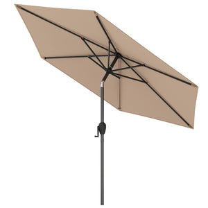 7.5 feet Outdoor Patio Heavy Duty Market Umbrella with Push Button Tilt-Tan view 4
