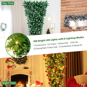 7.5 Feet Pre-Lit Snowy Upside Down Christmas Tree 1100 Tips view 5