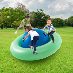 7.5 Foot Giant Inflatable Dome Rocker Bouncer with 6 Built-in Handles for Kids-Green view 2