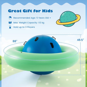7.5 Foot Giant Inflatable Dome Rocker Bouncer with 6 Built-in Handles for Kids-Green view 5