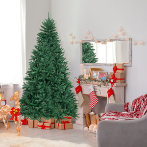7.5 Feet Artificial Christmas Tree with Folding Metal Stand view 3