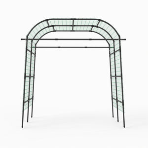 7.5 FT Tall Metal Garden Arch Trellis for Climbing Plants Outdoor-Black view 4