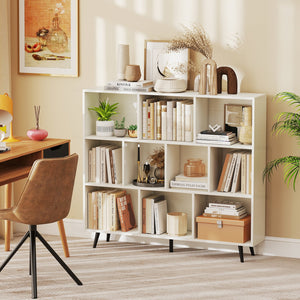 7/8/10-Cube Bookcase with 5 Tapered Metal Legs-10 Cubes view 2